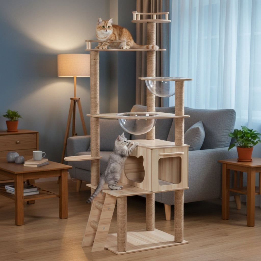 Kensington 170cm Large Cat Tree Tower & Scratching Post  | Cat Furniture