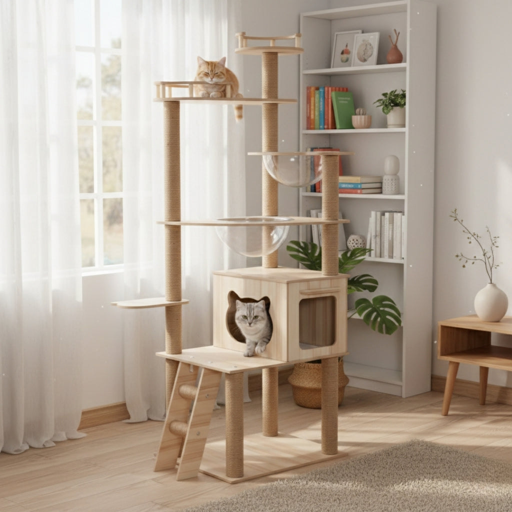 Kensington 170cm Large Cat Tree Tower & Scratching Post  | Cat Furniture