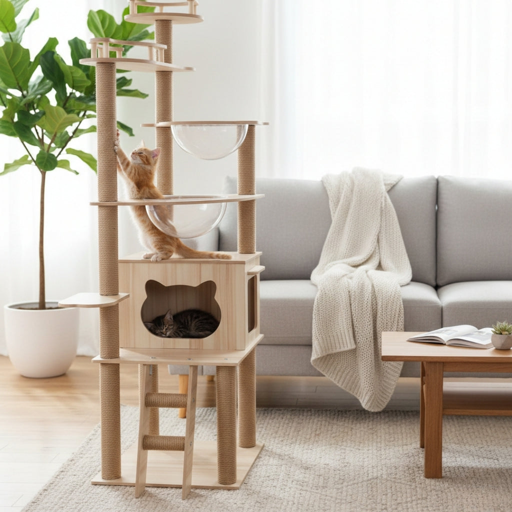 Kensington 170cm Large Cat Tree Tower & Scratching Post  | Cat Furniture