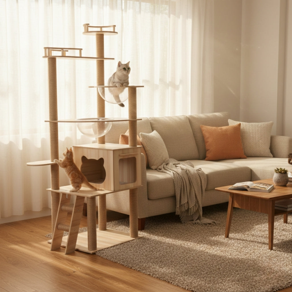 Kensington 170cm Large Cat Tree Tower & Scratching Post  | Cat Furniture