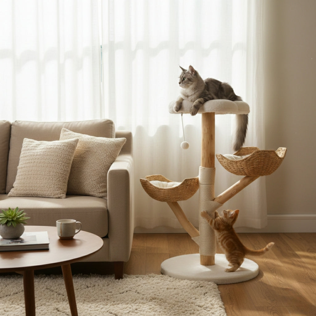 Oxford 111cm Small Cat Tree & Scratching Post | Cat Furniture