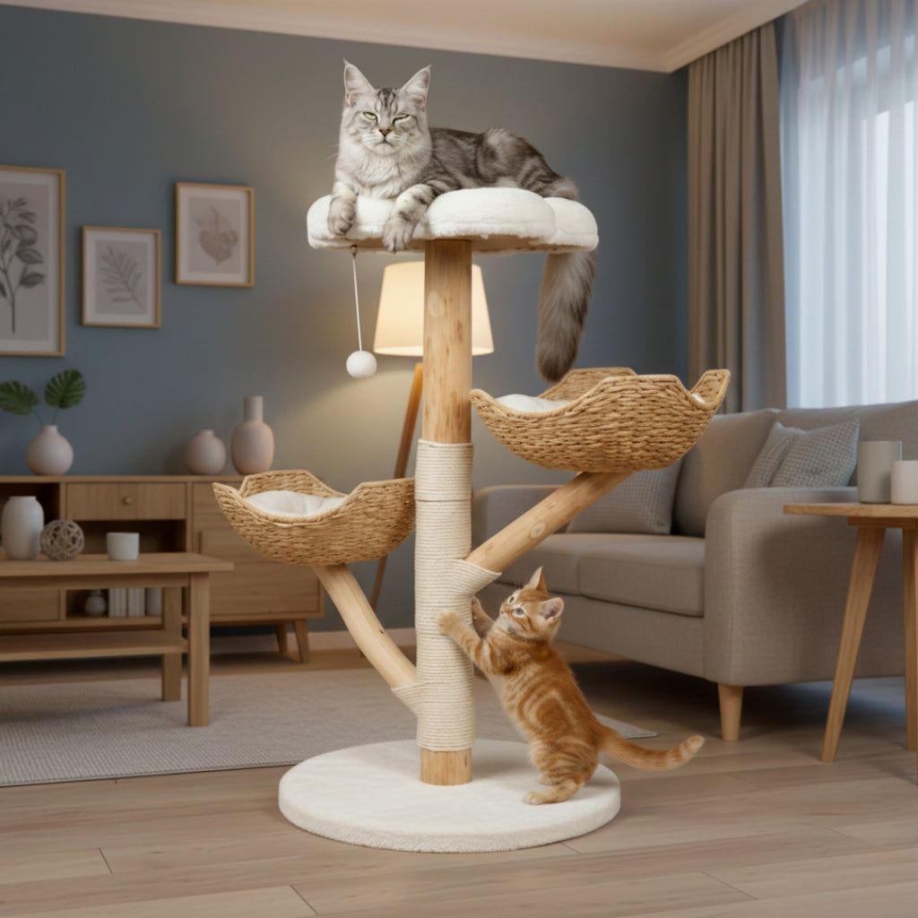 Oxford 111cm Small Cat Tree & Scratching Post | Cat Furniture