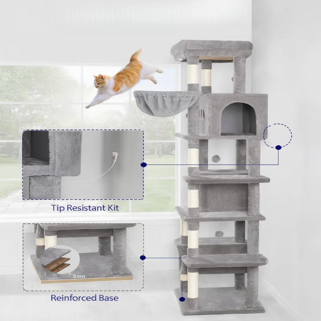 Cornwall 170cm Large Cat Tree & Scratching Post | Cat Furniture