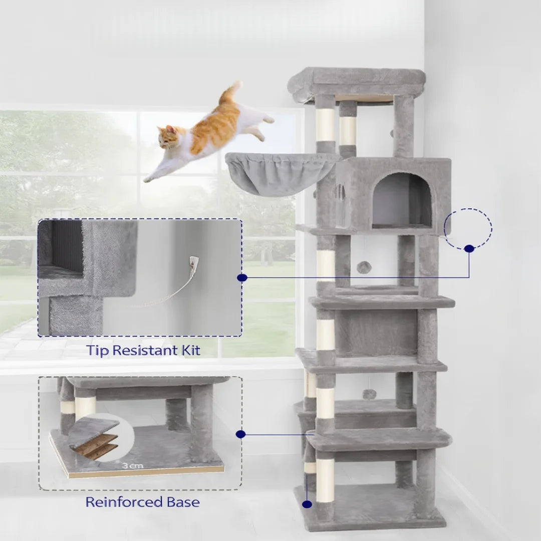 Cornwall 170cm Large Cat Tree & Scratching Post | Cat Furniture