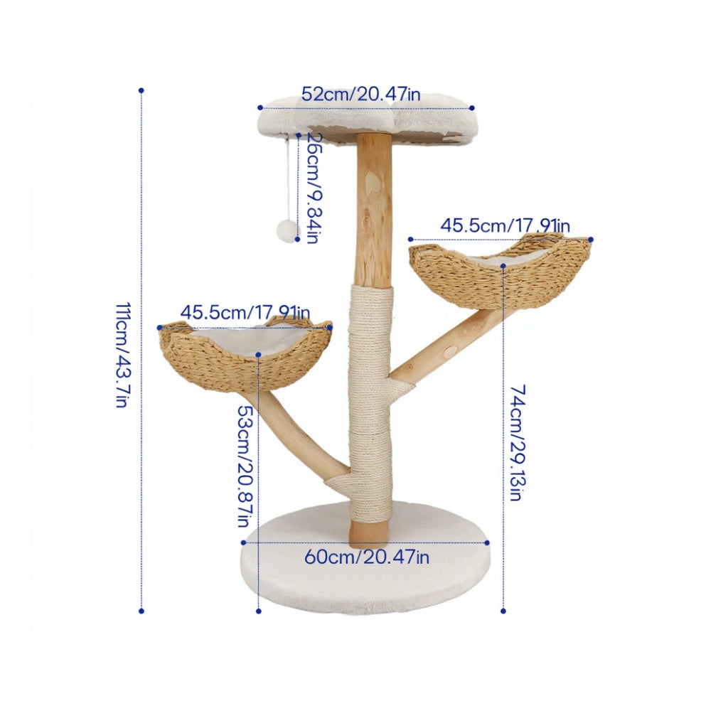 Oxford 111cm Small Cat Tree & Scratching Post | Cat Furniture
