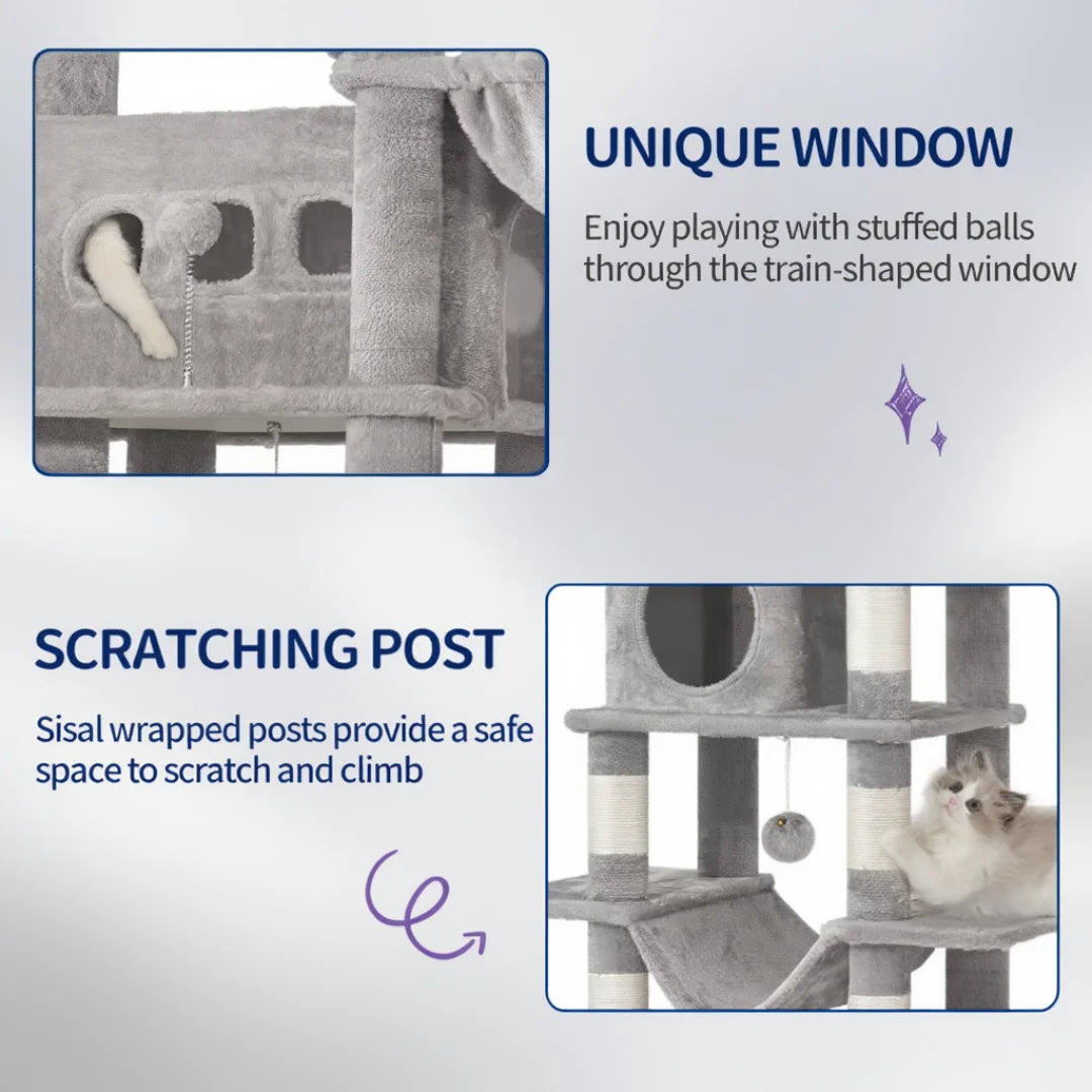 Cornwall 170cm Large Cat Tree & Scratching Post | Cat Furniture