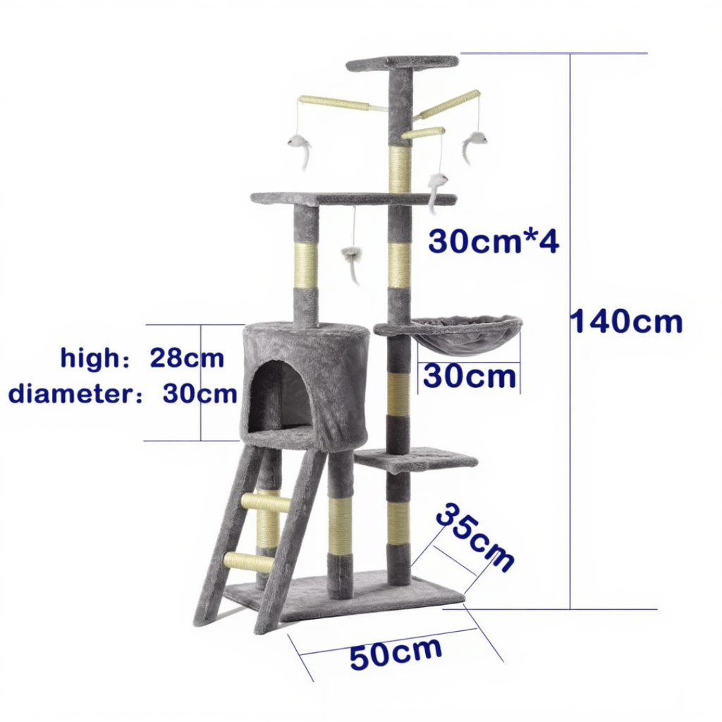 Richmond 140cm Medium Cat Tree & Scratching Post | Cat Furniture