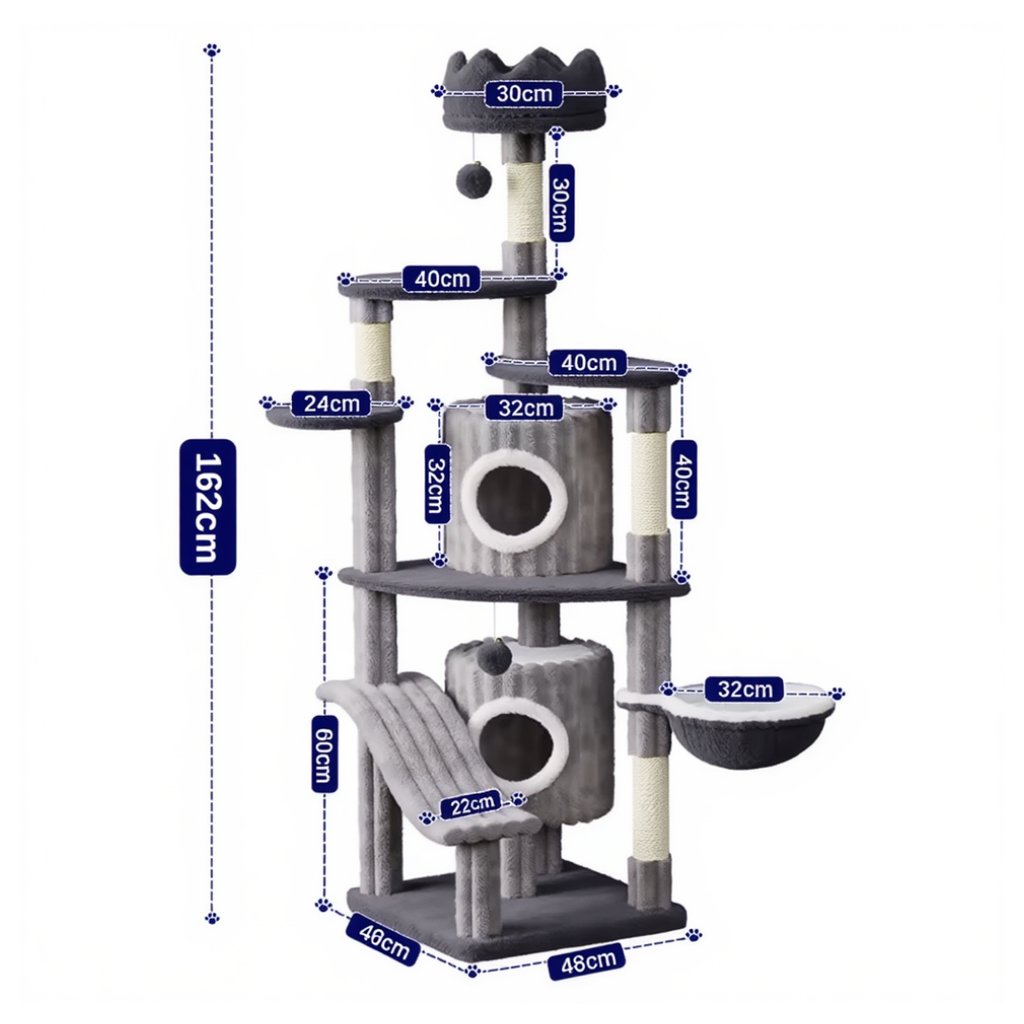 Hampton 162cm Large Cat Tree & Scratching Post | Cat Furniture