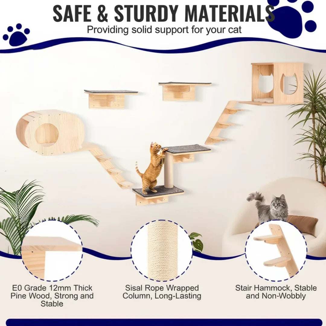 Victoria Wall Cat Tree & Scratching Post | Cat Furniture