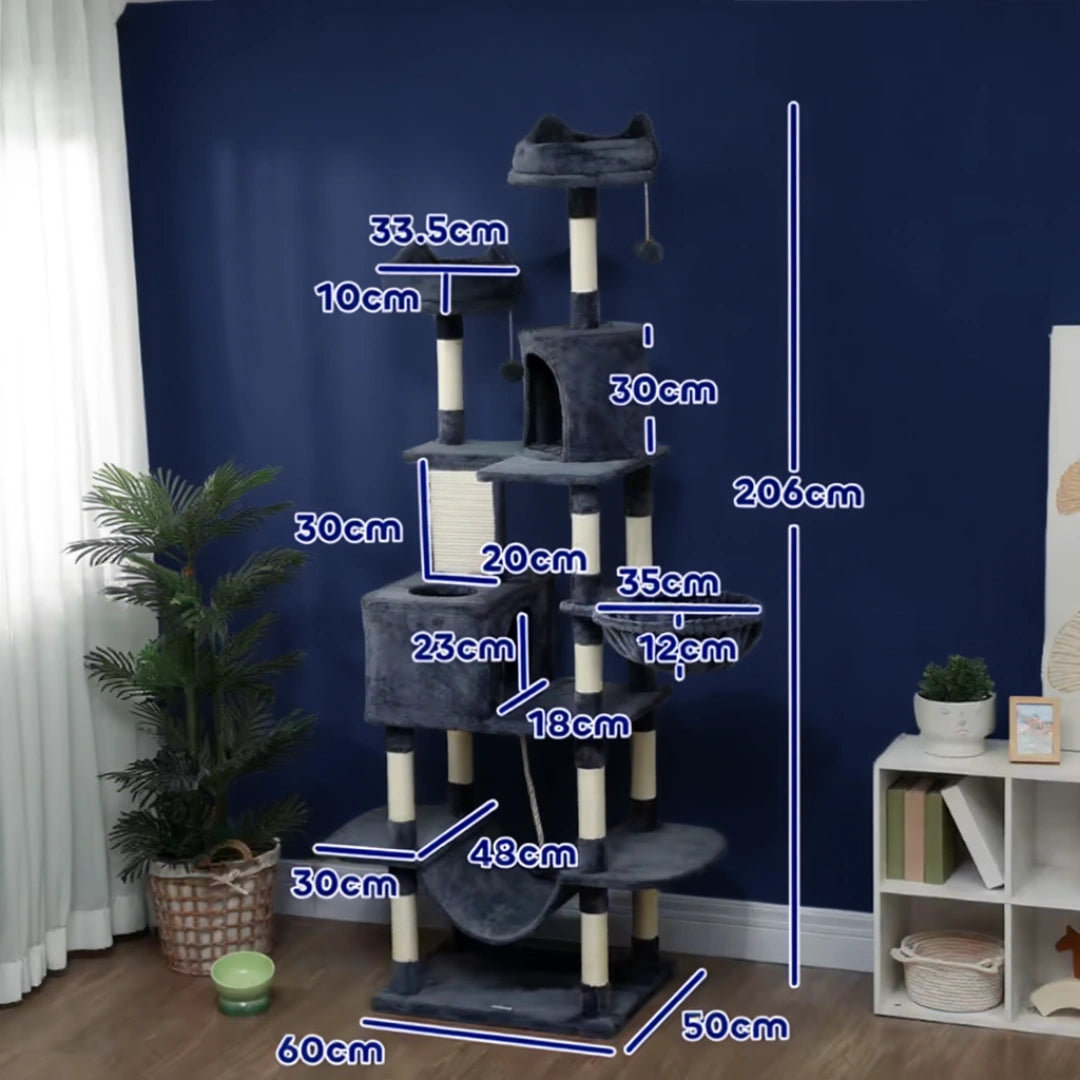 Lancaster 206cm Large Cat Tree & Scratching Post | Cat Furniture