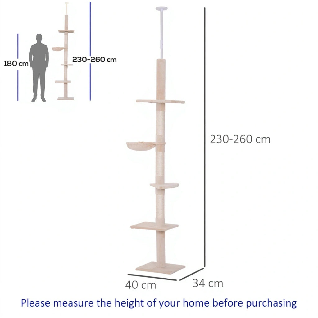 Ascot 230-260cm Large Cat Tree & Scratching Post | Cat Furniture
