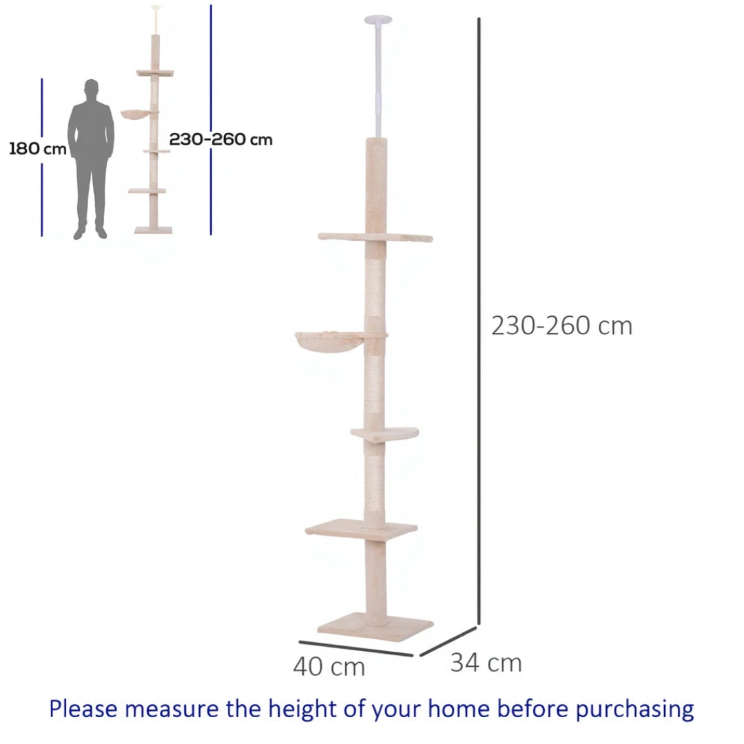 Ascot 230-260cm Large Cat Tree & Scratching Post | Cat Furniture