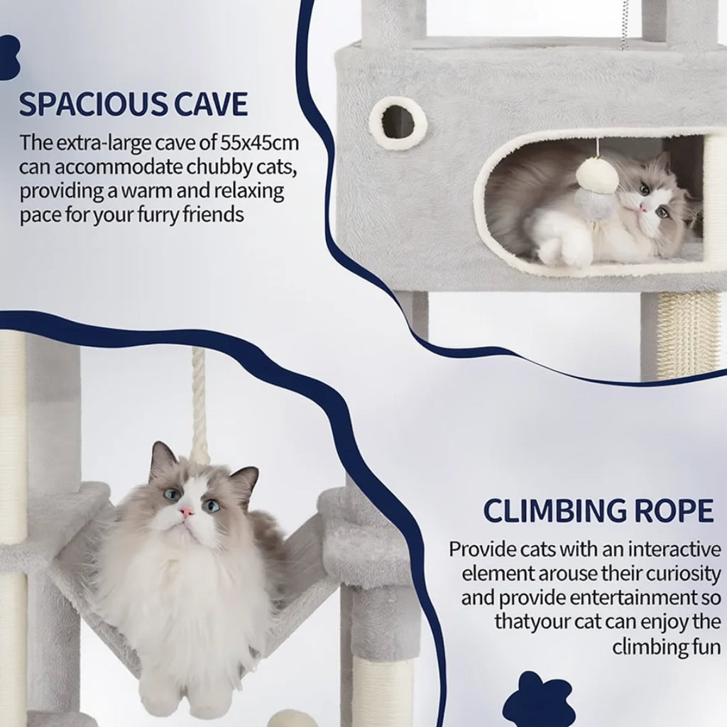 Kent Cat Tree 178cm Large Cat Tree & Scratching Post | Cat Furniture
