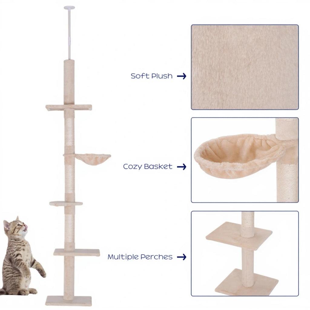 Ascot 230-260cm Large Cat Tree & Scratching Post | Cat Furniture
