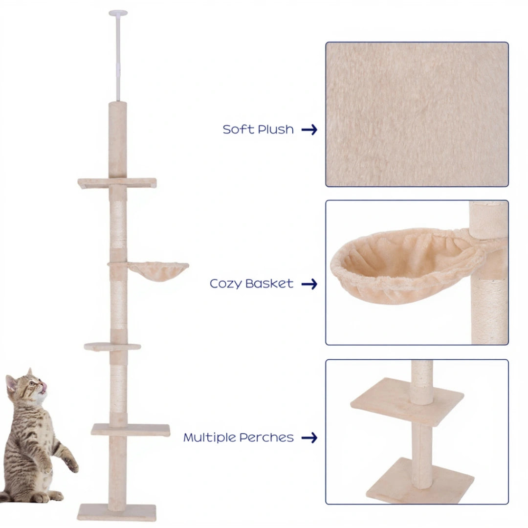 Ascot 230-260cm Large Cat Tree & Scratching Post | Cat Furniture