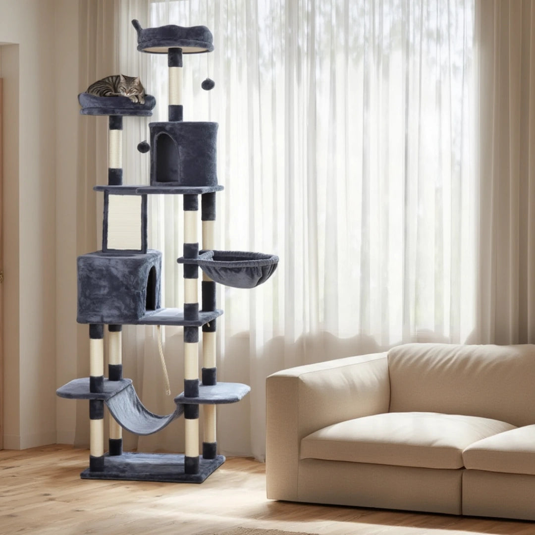 Lancaster 206cm Large Cat Tree & Scratching Post | Cat Furniture