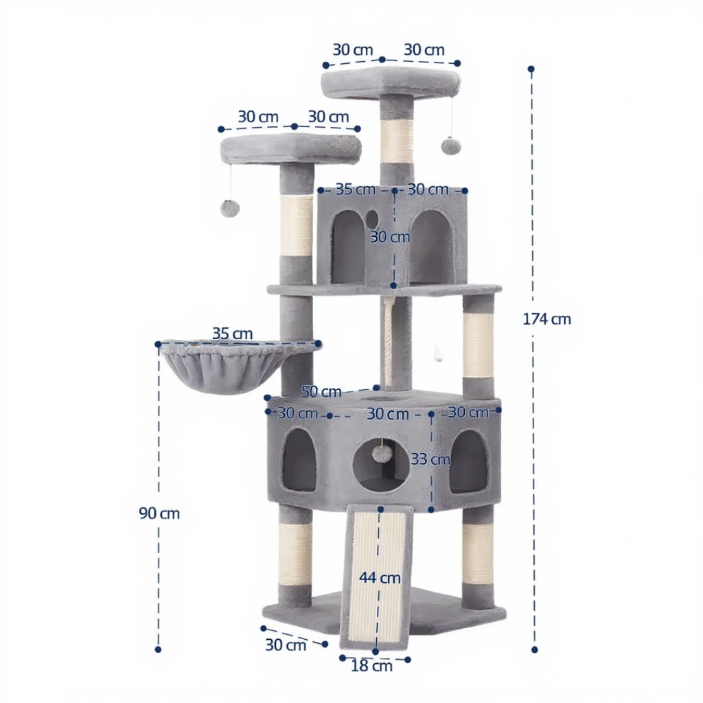 Hyde Park 174cm Large Cat Tree & Scratching Post | Cat Furniture