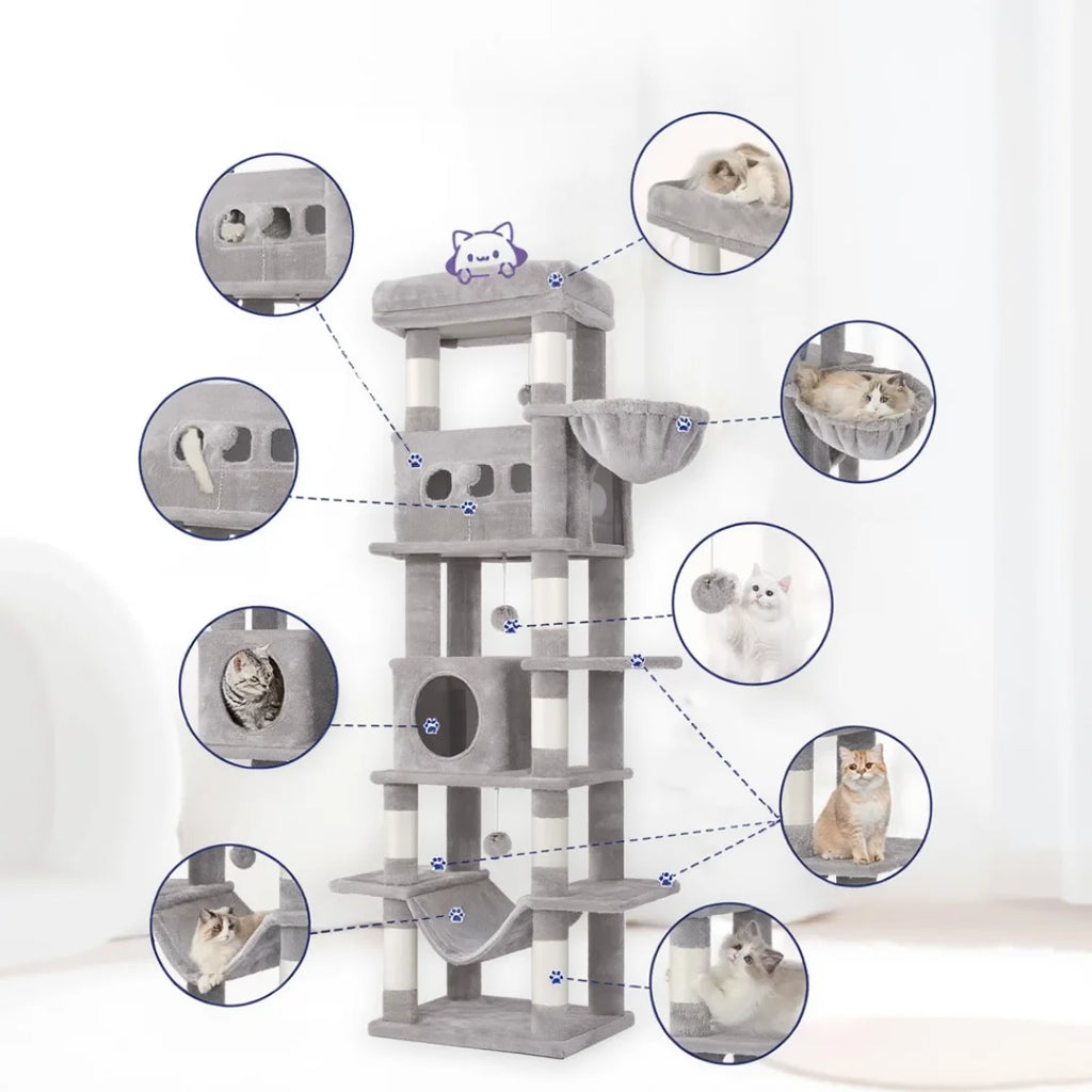 Cornwall 170cm Large Cat Tree & Scratching Post | Cat Furniture
