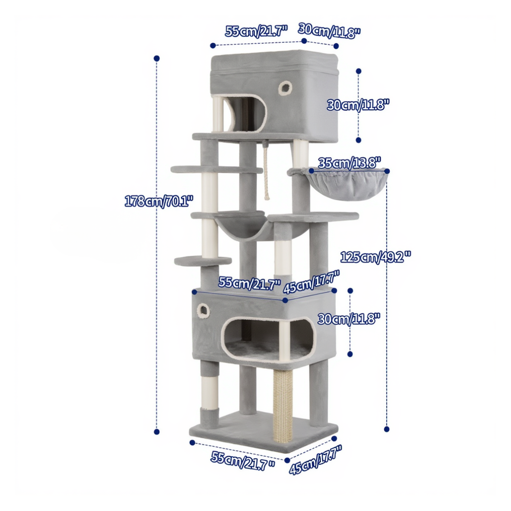 Kent Cat Tree 178cm Large Cat Tree & Scratching Post | Cat Furniture