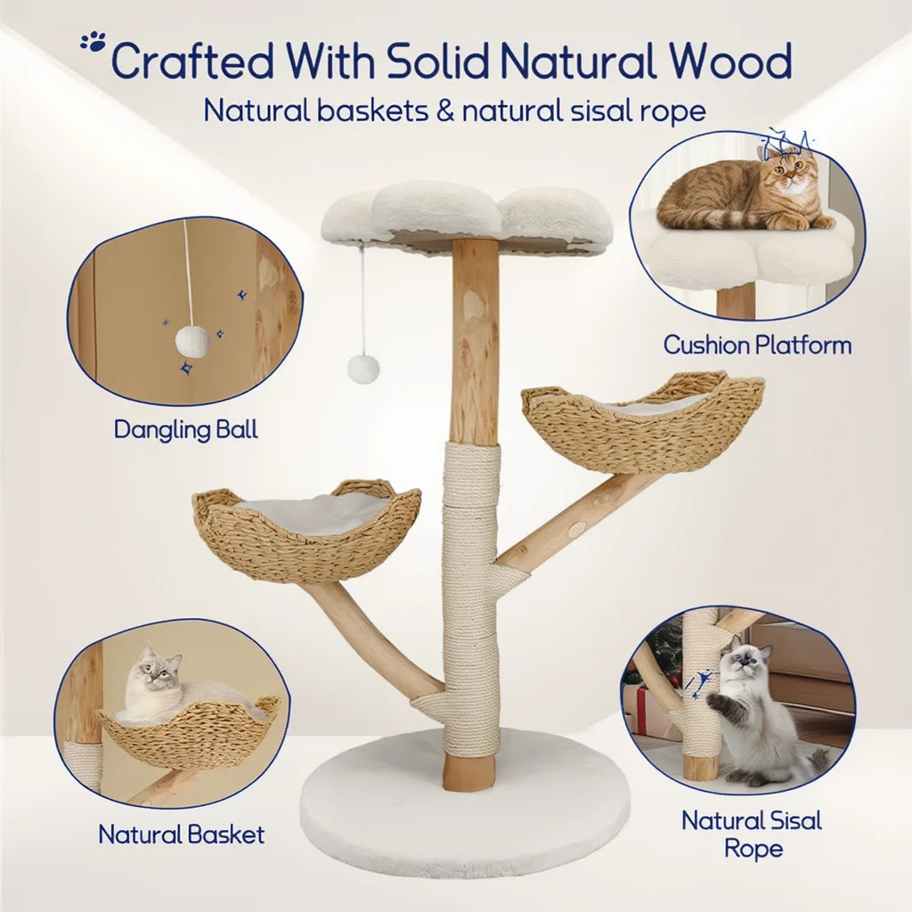Oxford 111cm Small Cat Tree & Scratching Post | Cat Furniture