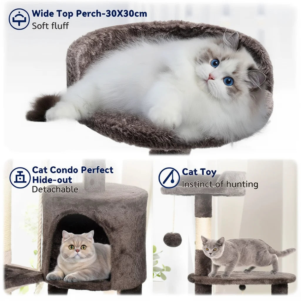 Windsor 112cm Medium Cat Tree Tower & Scratching Post | Cat Furniture