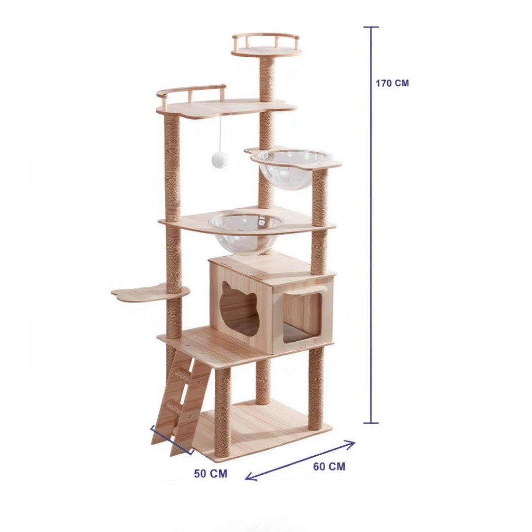 Kensington 170cm Large Cat Tree Tower & Scratching Post  | Cat Furniture